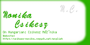 monika csikesz business card